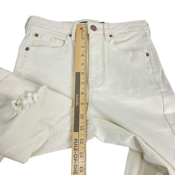 Volcom Jeans Womens Sz 26 White Vol-Stone Girlfriend Ankle Fit Stretch Denim Nwt - Picture 10 of 13